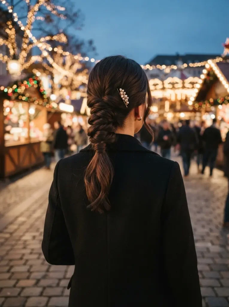 8. Twisted Low Ponytail