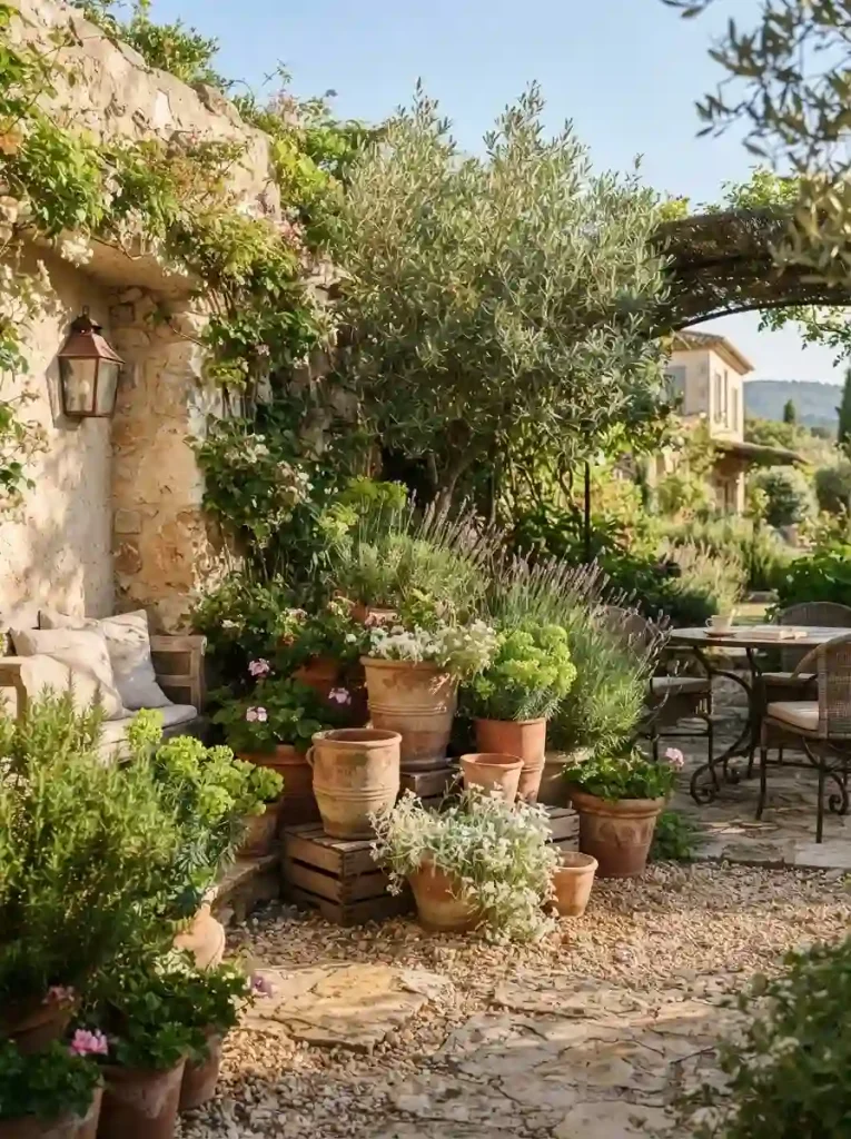 8. Use Terracotta Pots for a Warm Mediterranean Feel