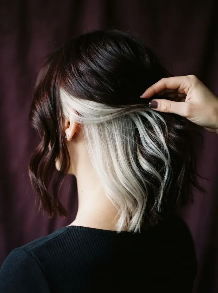 9. Dark Mahogany with Peekaboo Platinum