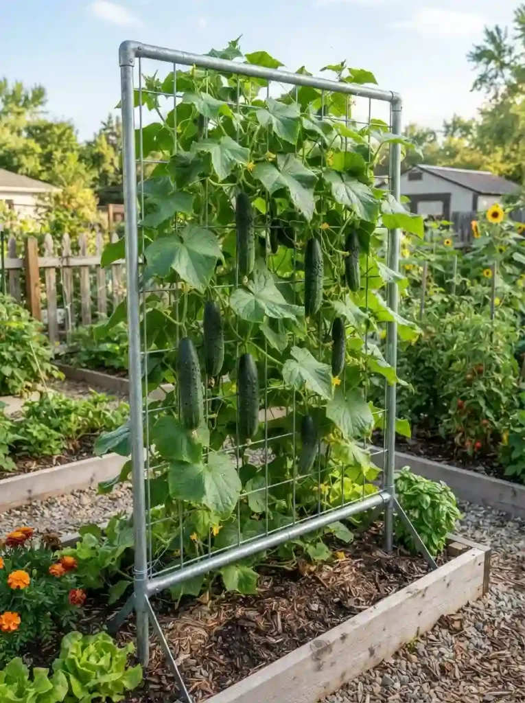 9. Freestanding Metal Frame Trellis