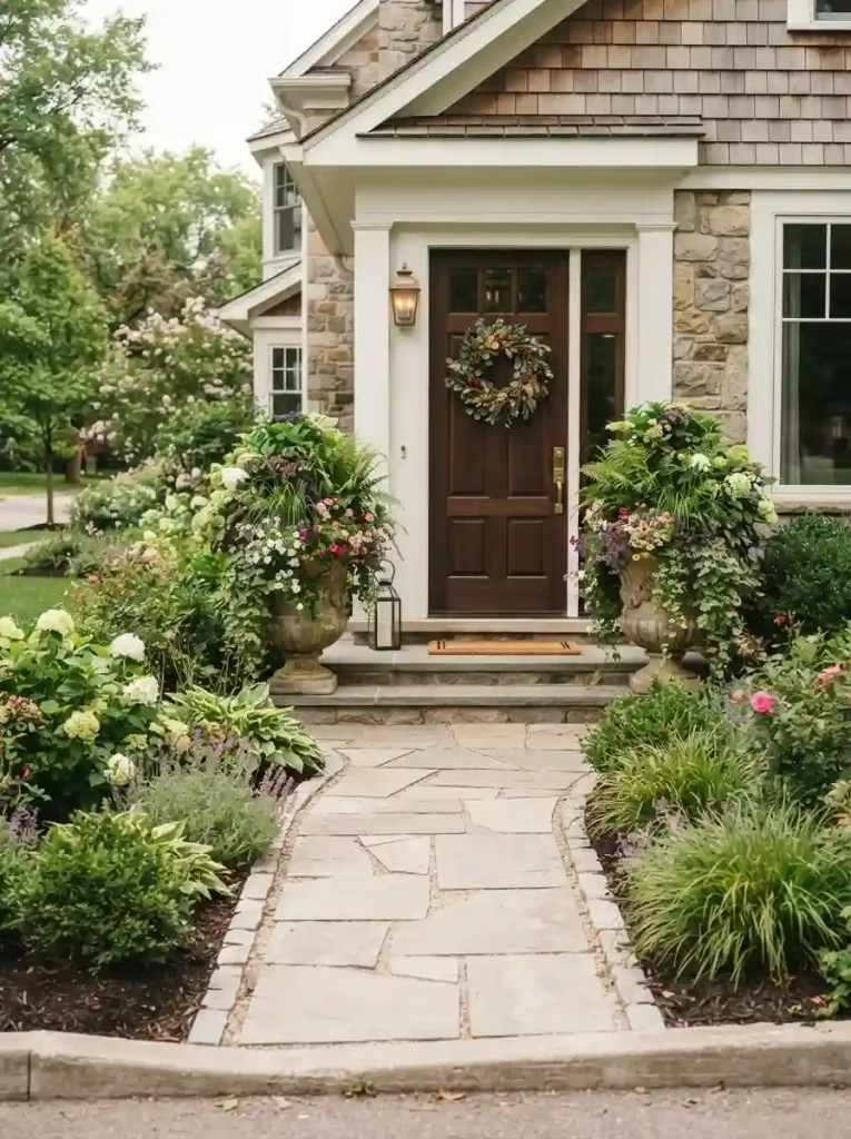 9. Add Large Planters Beside the Front Door