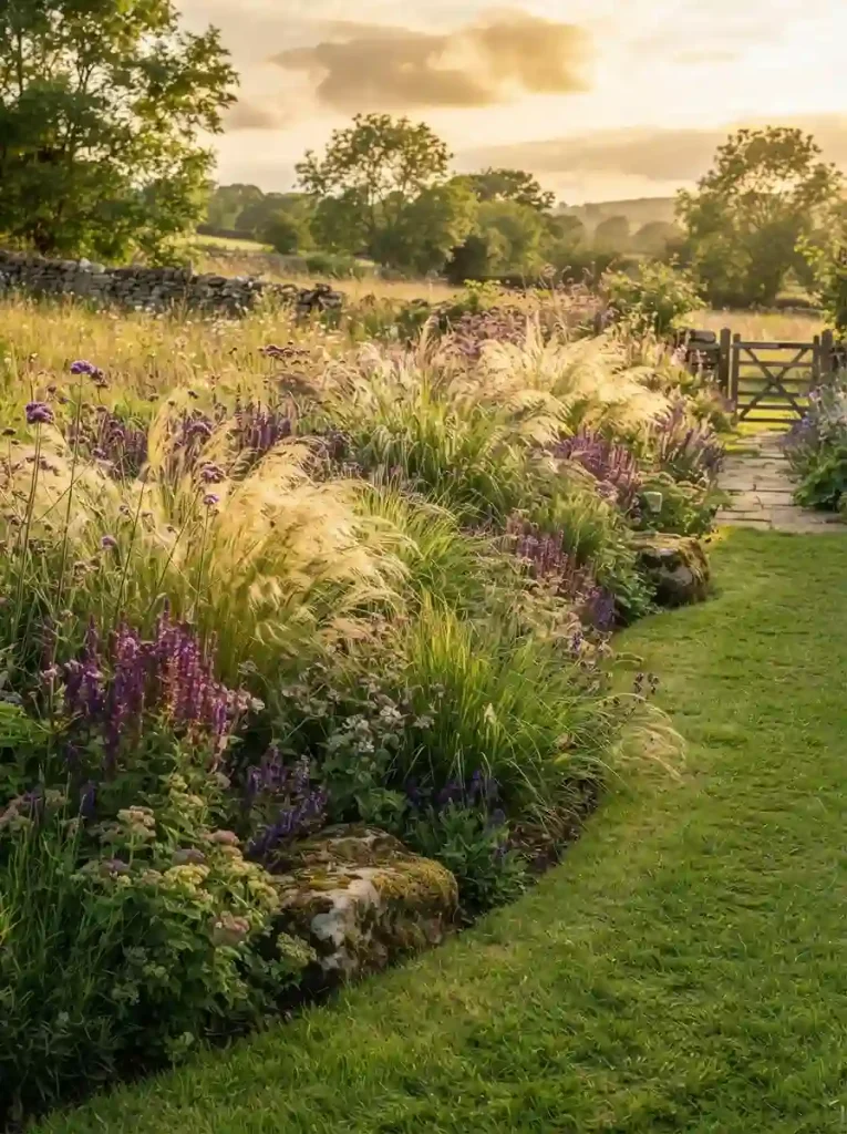 9. Plant Ornamental Grasses for a Soft Countryside Look